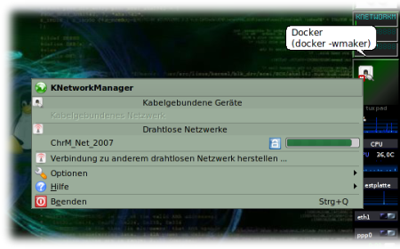 KNetworkManager unter wmaker knetworkmanager